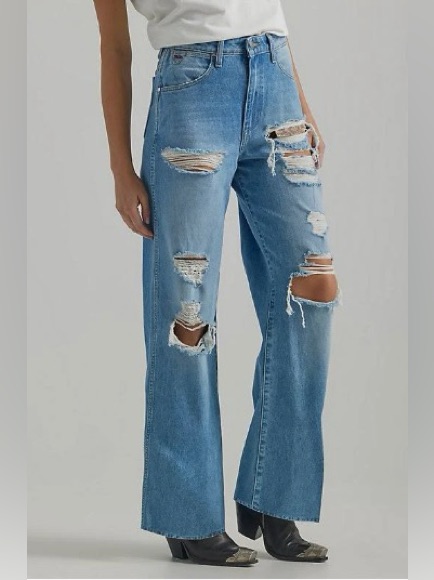 Wrangler X Fender Women’s Relaxed Destructed Mom Jeans, Nwt, Size 25